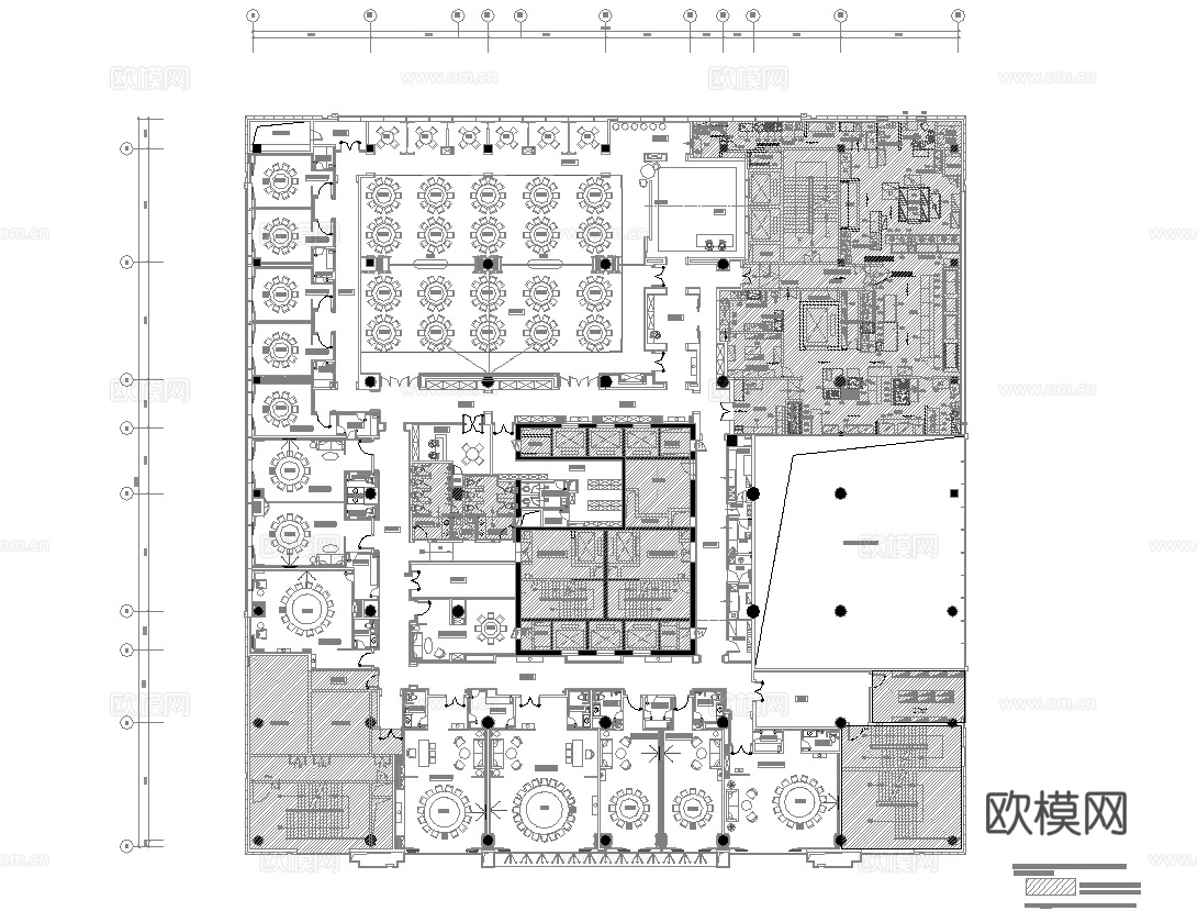 高端中餐厅 最新全套施工图 效果图合集cad施工图