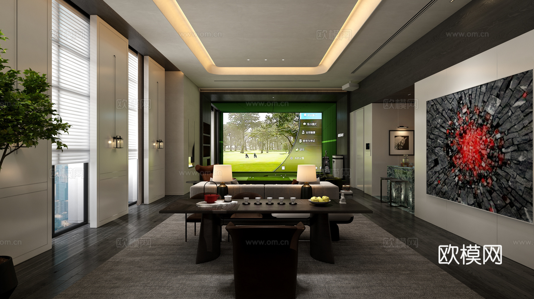 极简高级办公室 最新全套施工图 效果图合集cad施工图