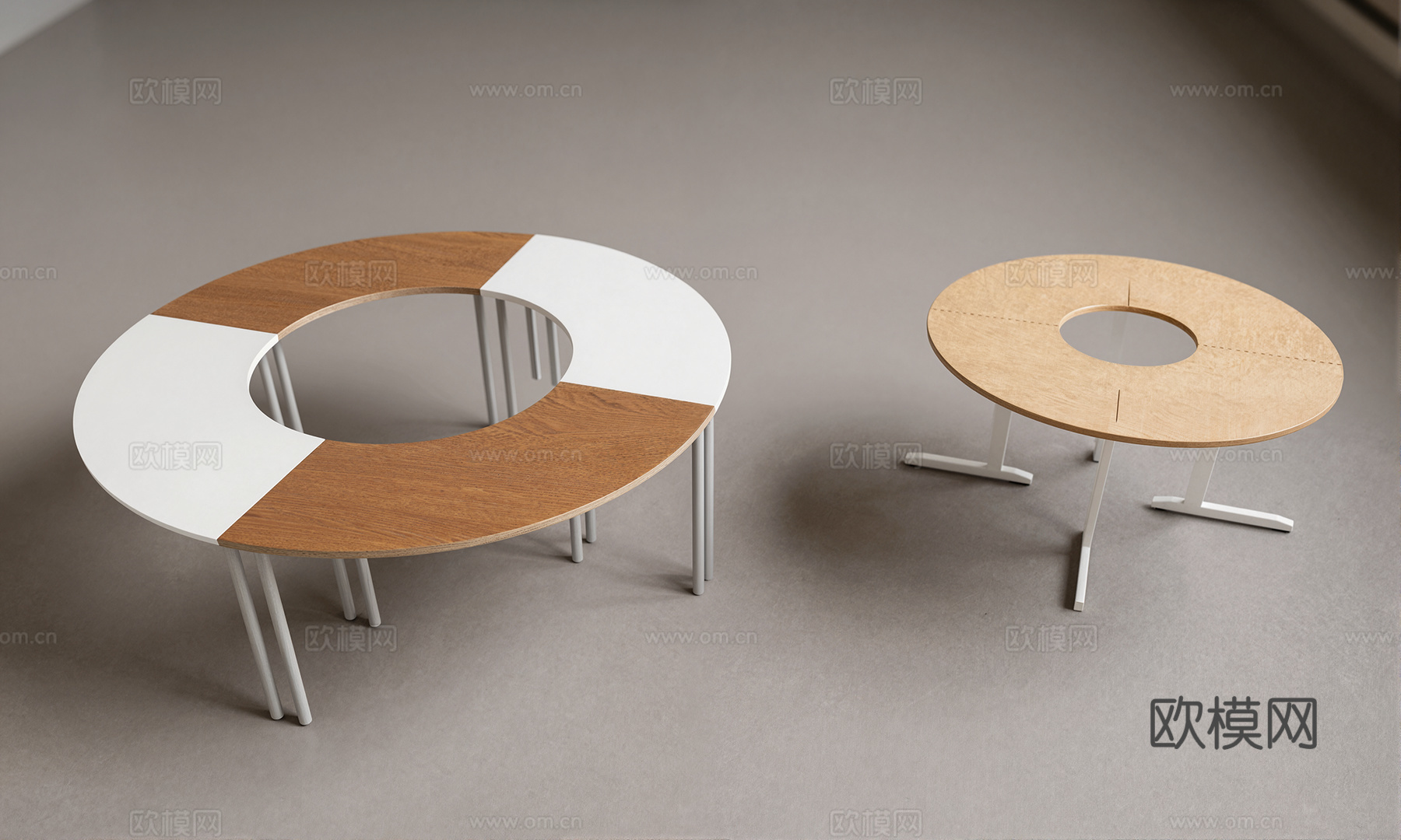 现代圆桌su模型