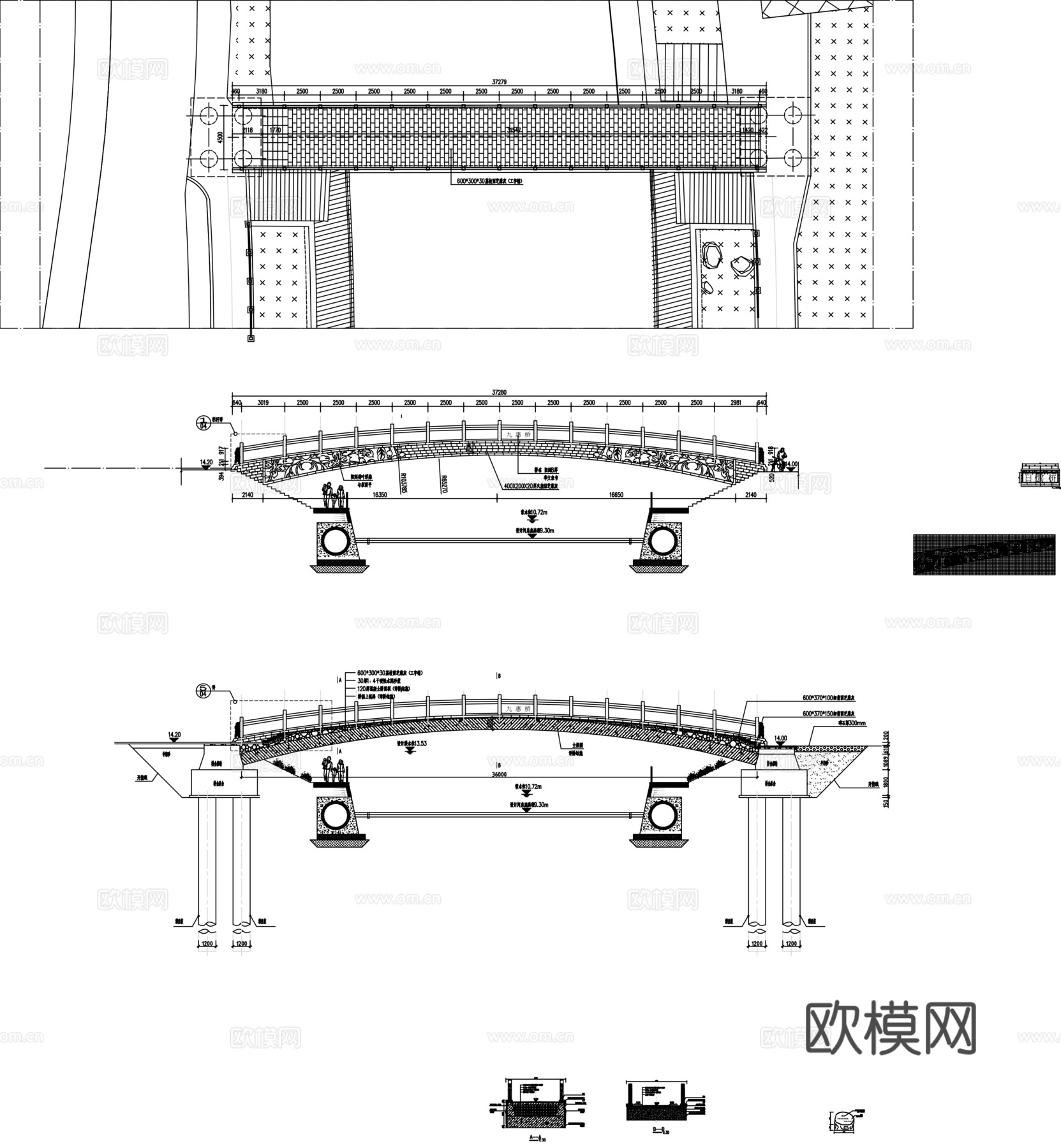 景观桥CADcad施工图