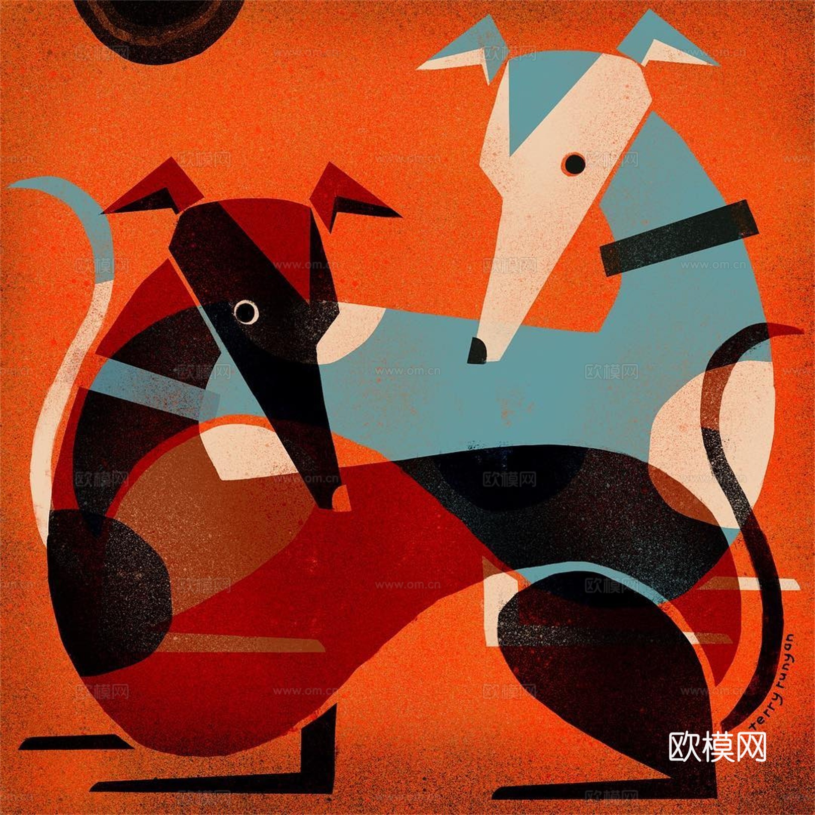 可爱动物手绘创意童趣插画猫咪动物插画治愈系插画可爱儿童插画下载