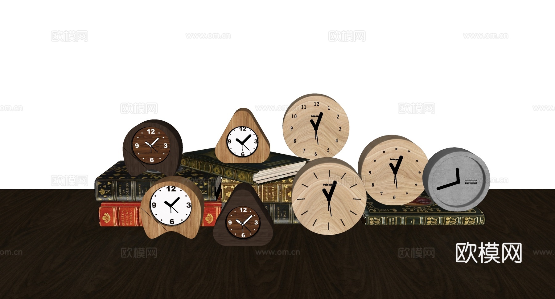 现代简约创意时钟su模型