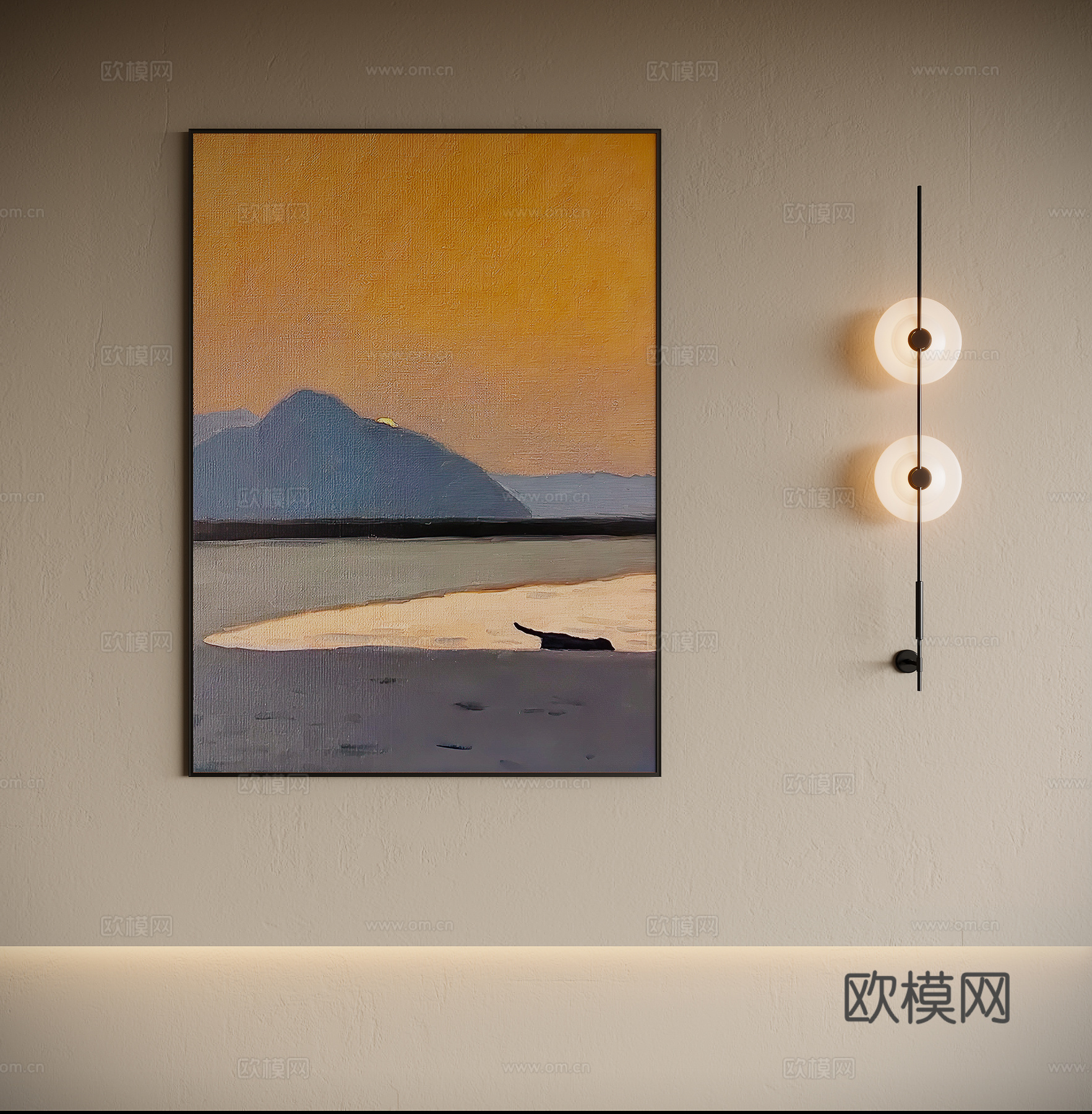 中古风装饰画su模型