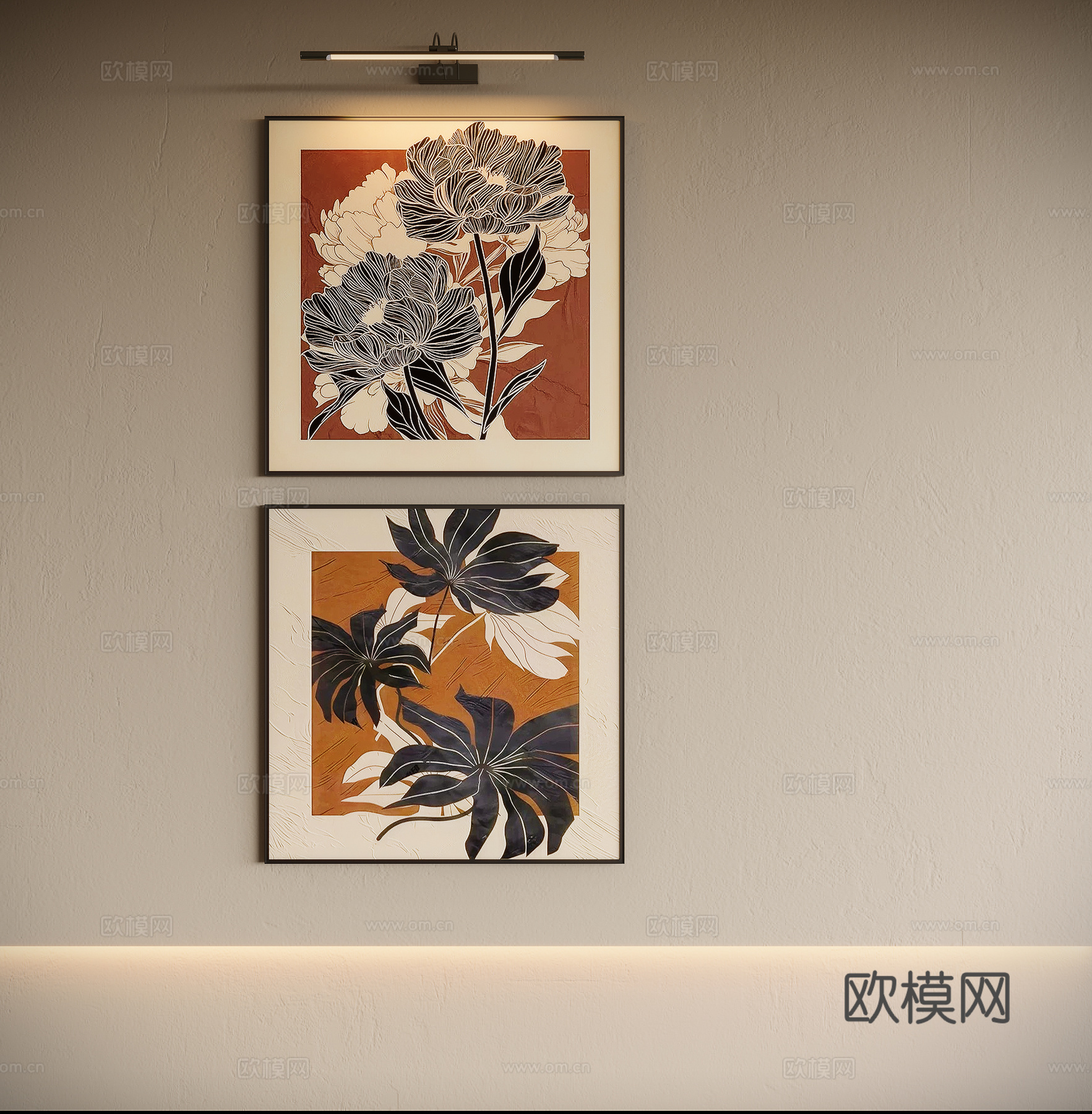 中古装饰画su模型