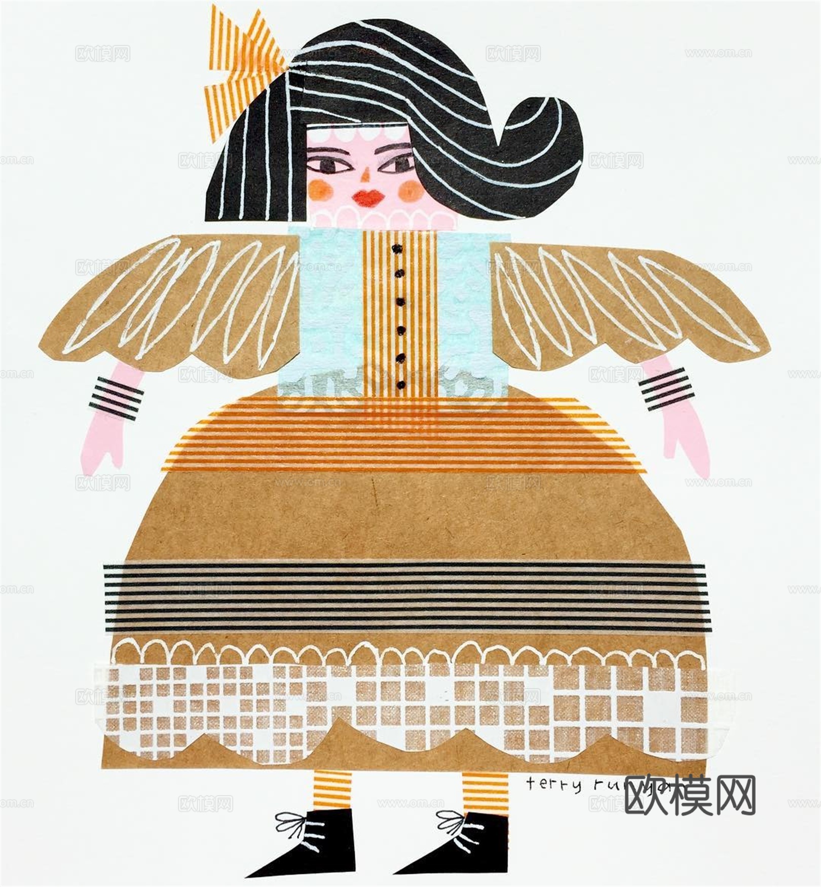 可爱动物手绘创意童趣插画猫咪动物插画治愈系插画可爱儿童插画下载