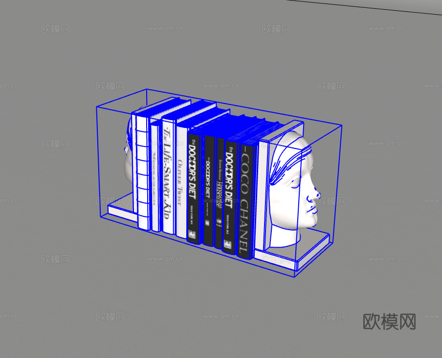 书籍摆件su模型