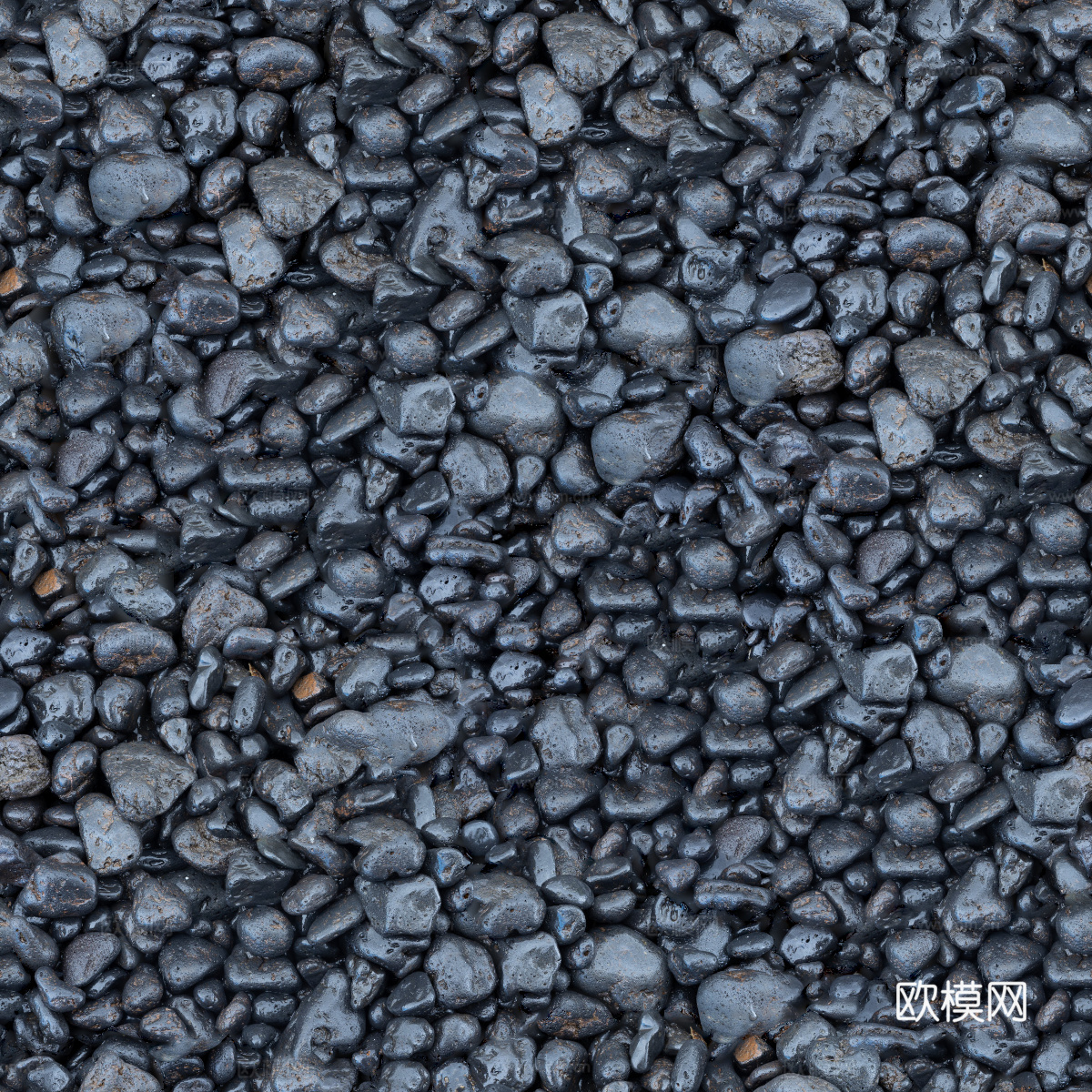 黑色鹅卵石贴图4