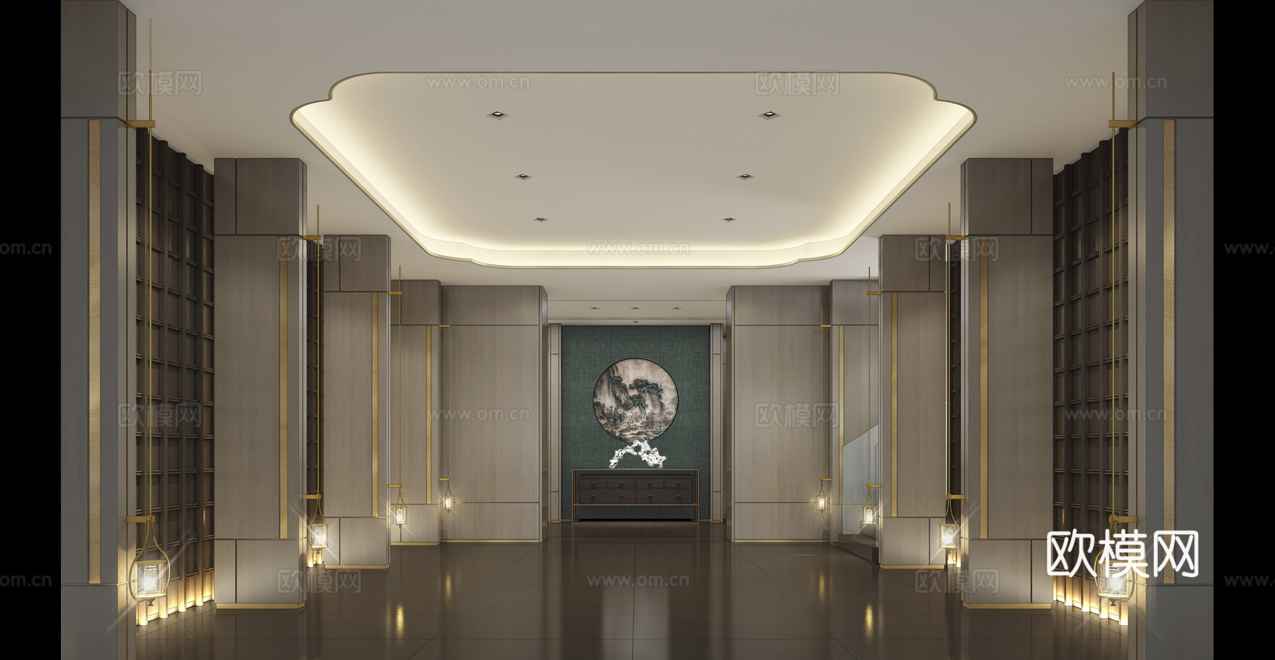 高档办公会所 最新全套施工图 效果图合集cad施工图