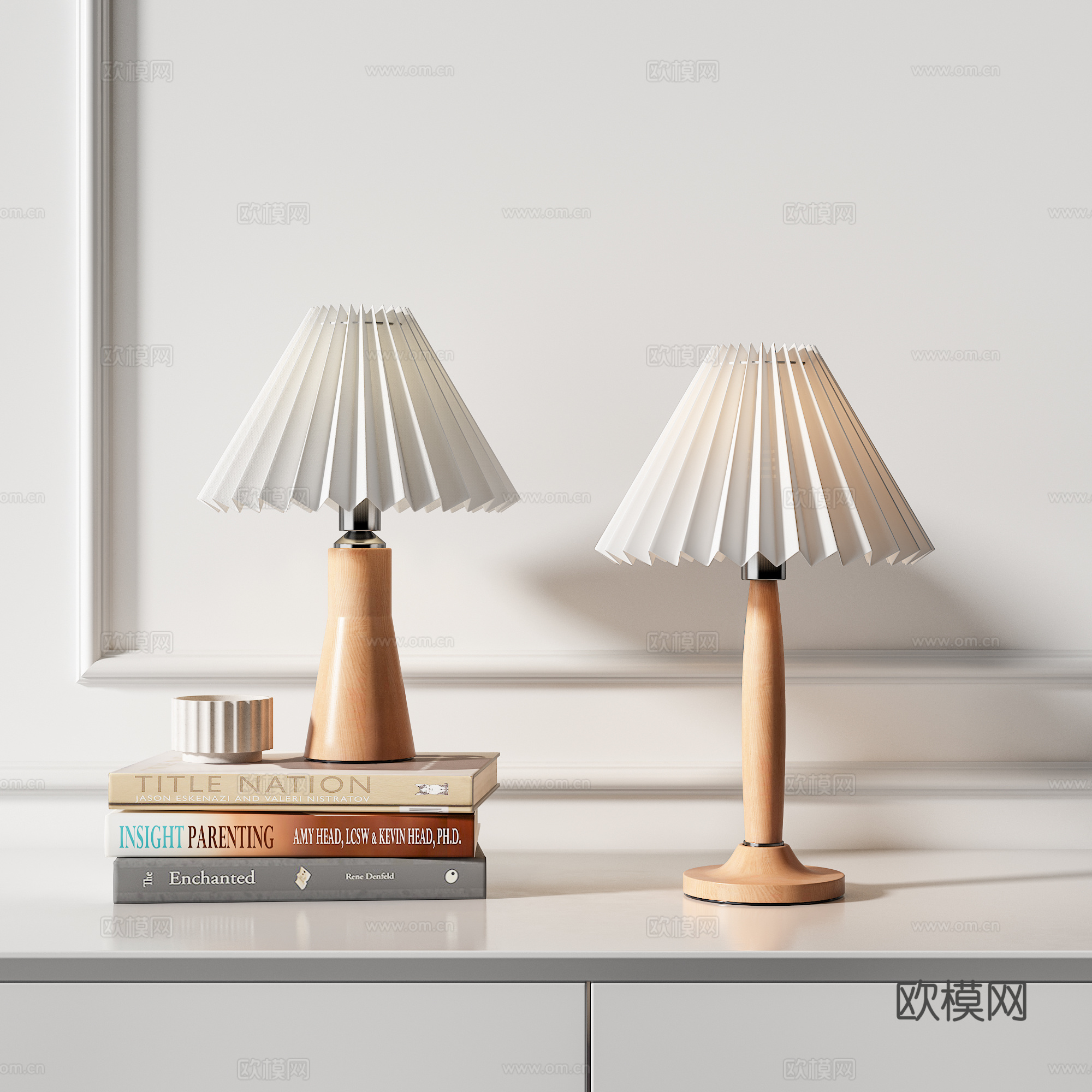 台灯 实木台灯su模型