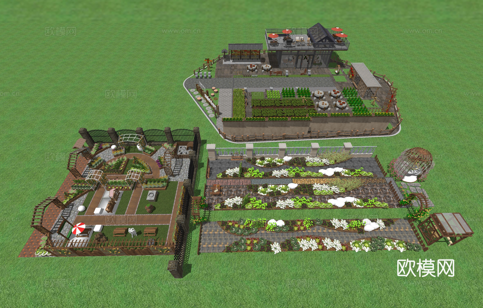 儿童工坊种植园su模型