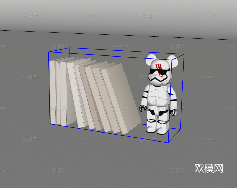 书籍摆件su模型