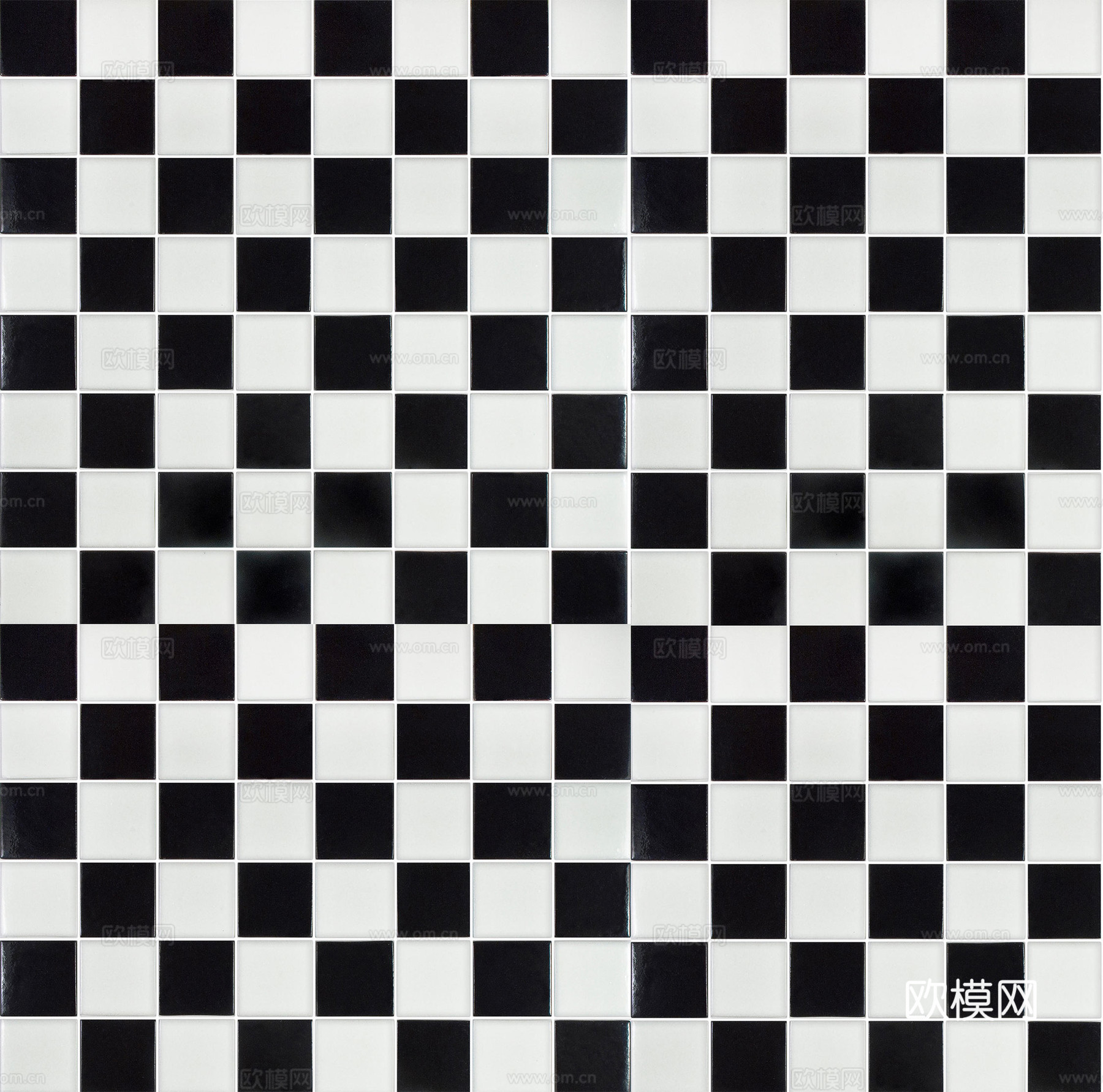 黑白格子瓷砖马赛克