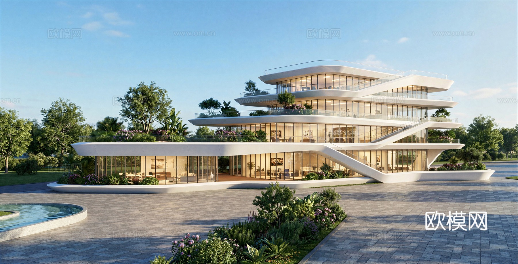 酒店商业su模型