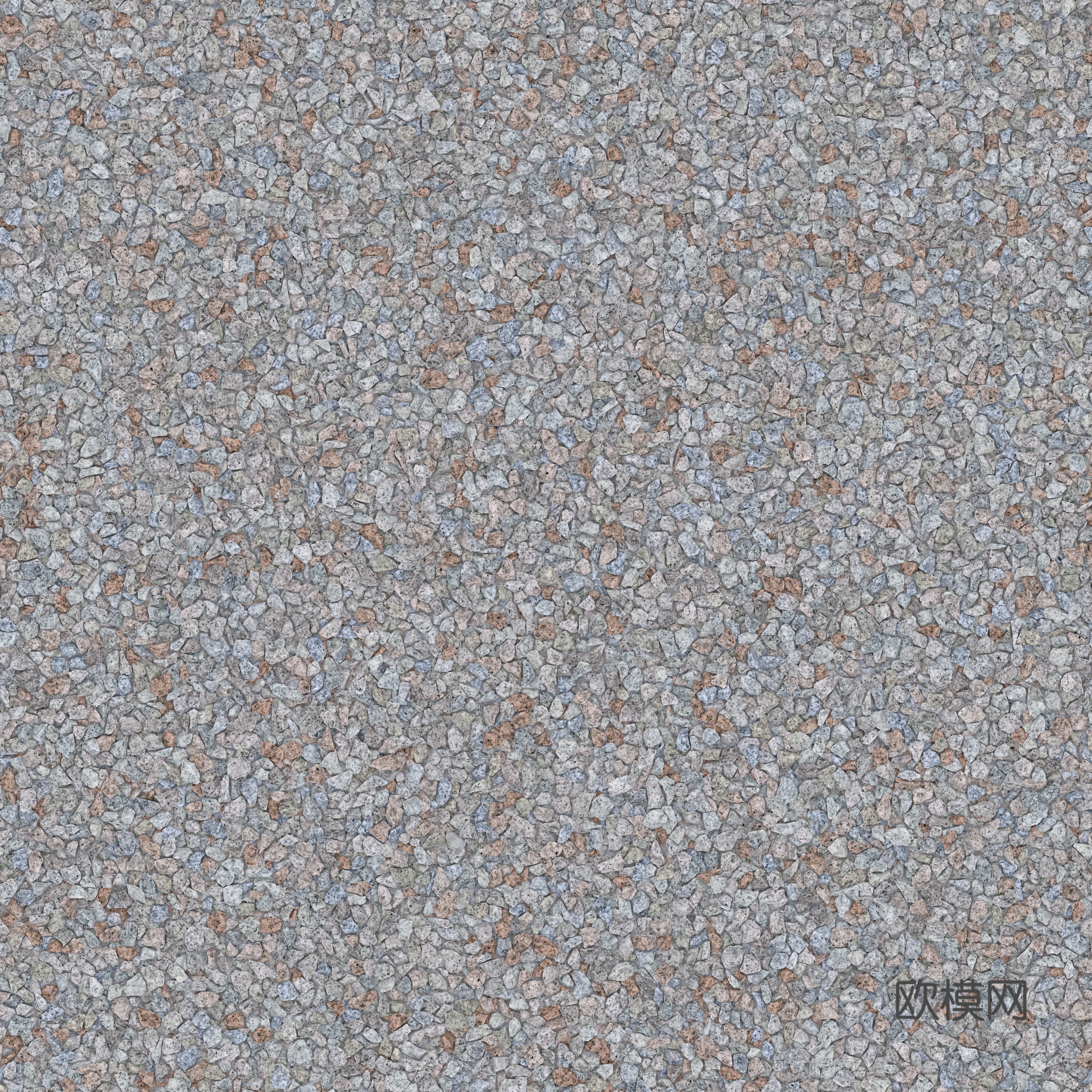 现代砾石地面铺装