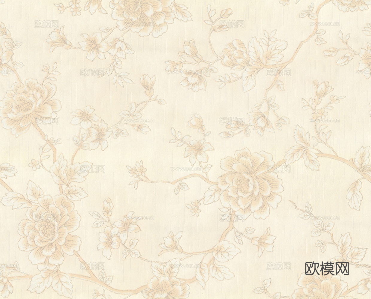 浅黄色花纹壁纸