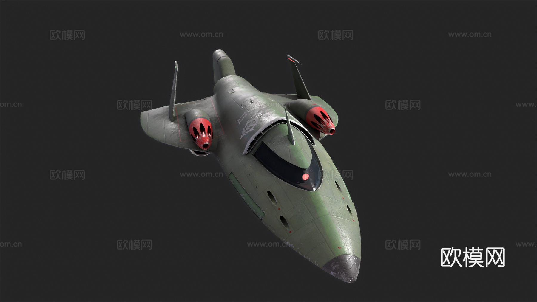 卡通战斗机 卡通飞机 宇宙飞船 科幻飞机 飞行器 太空飞机3d模型