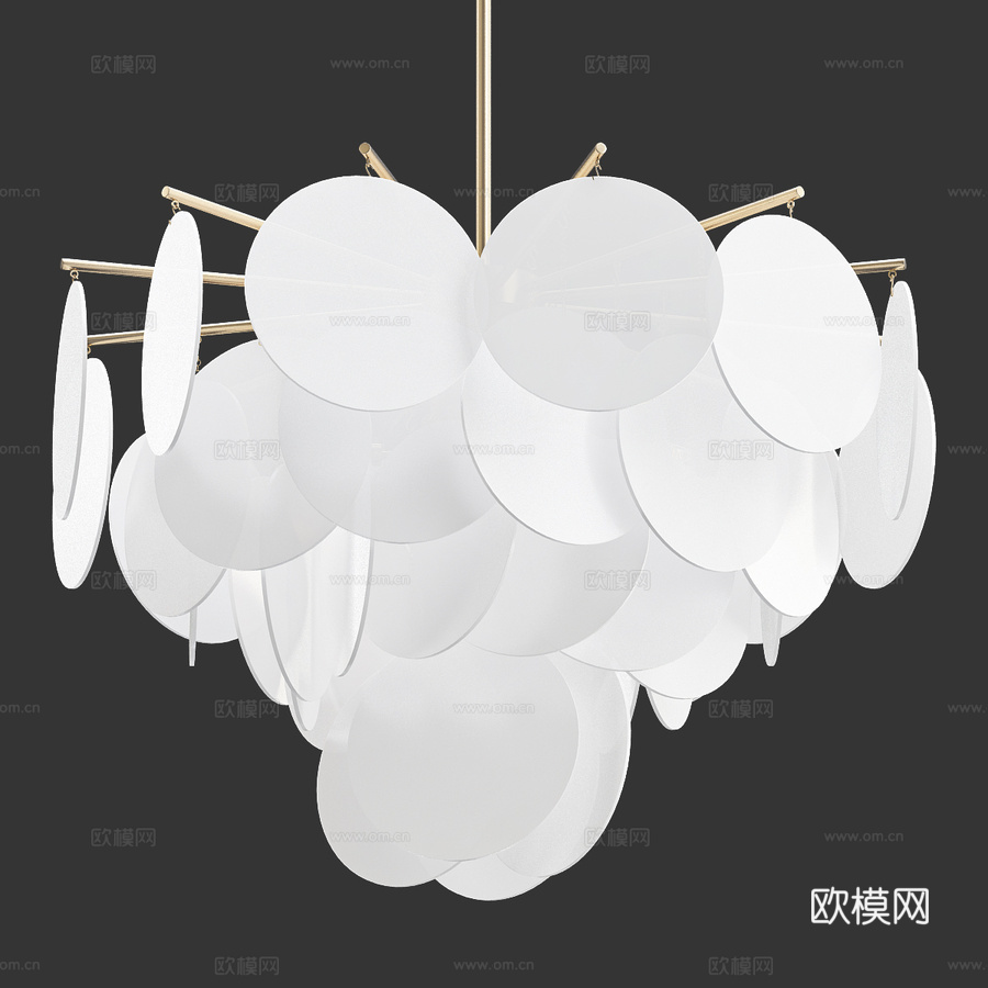 云翳吊灯3d模型下载