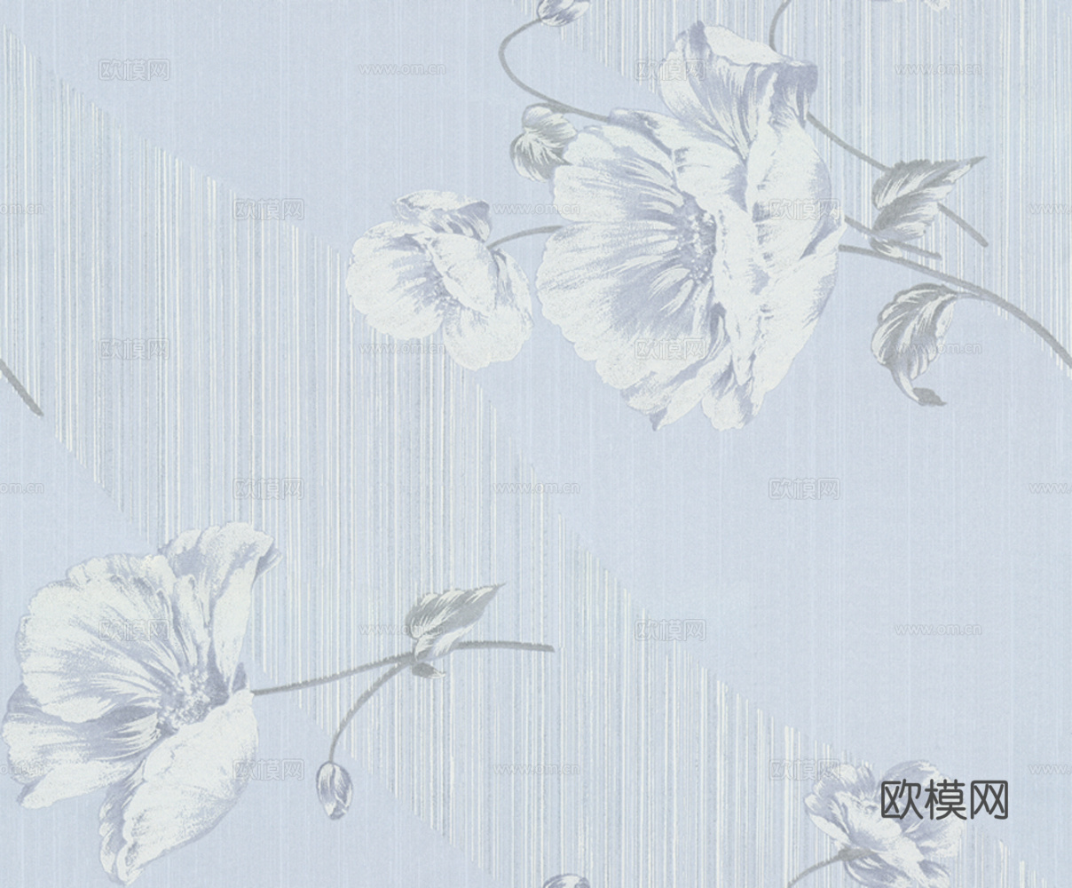 浅蓝色花纹壁纸