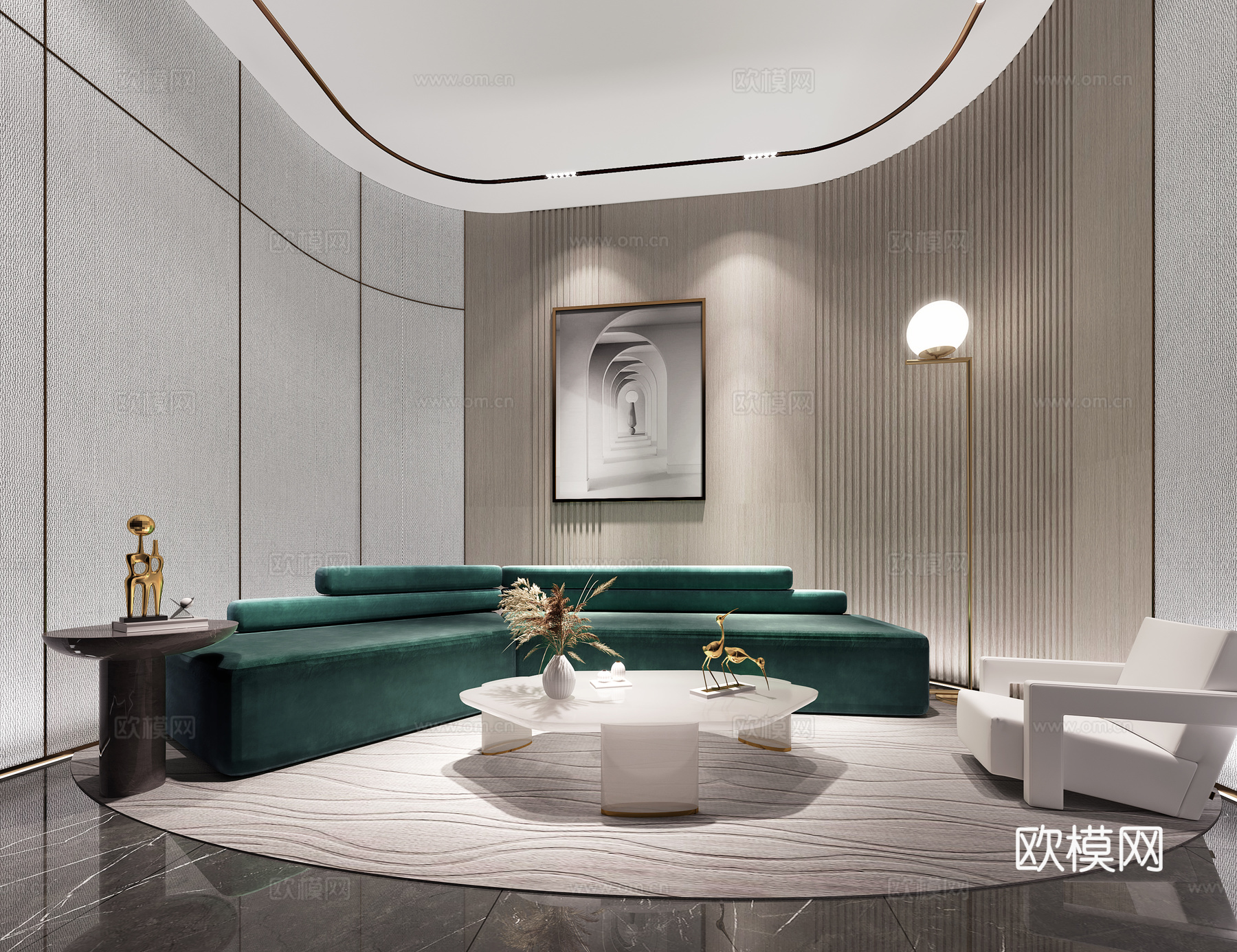 简约售楼部 最新全套施工图 效果图合集cad施工图