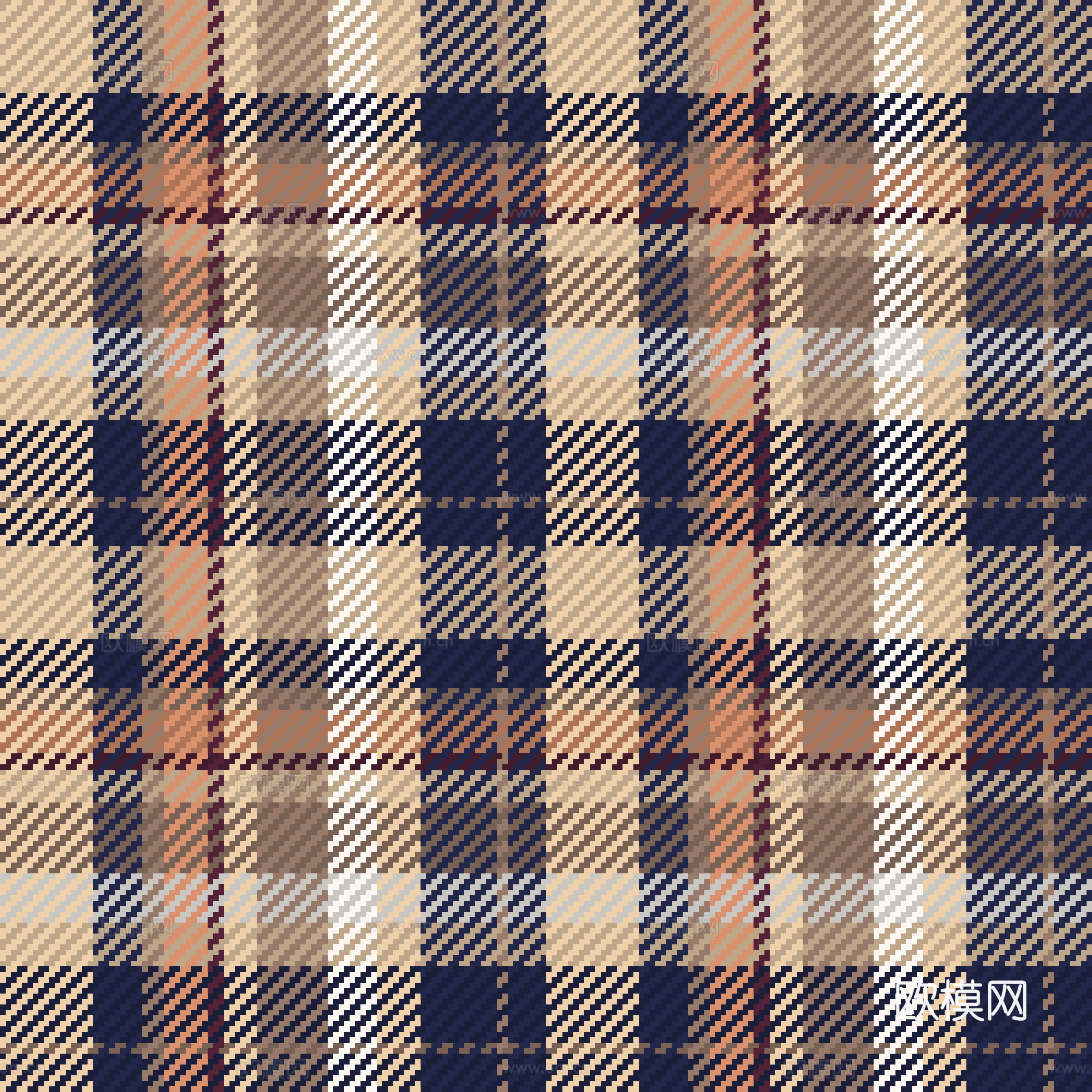 现代格纹壁纸墙布