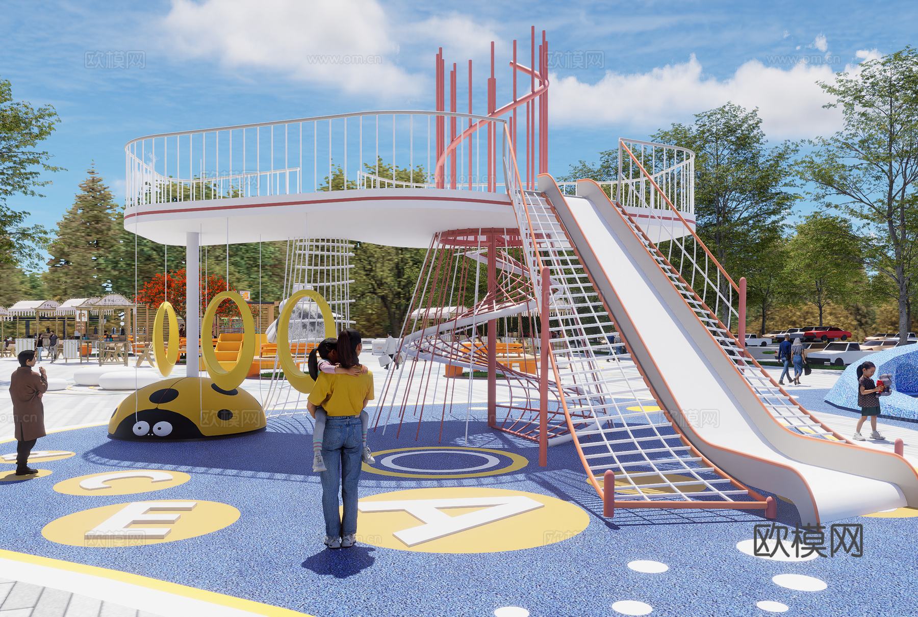 口袋公园平面图效果图  口袋公园平面图cad施工图