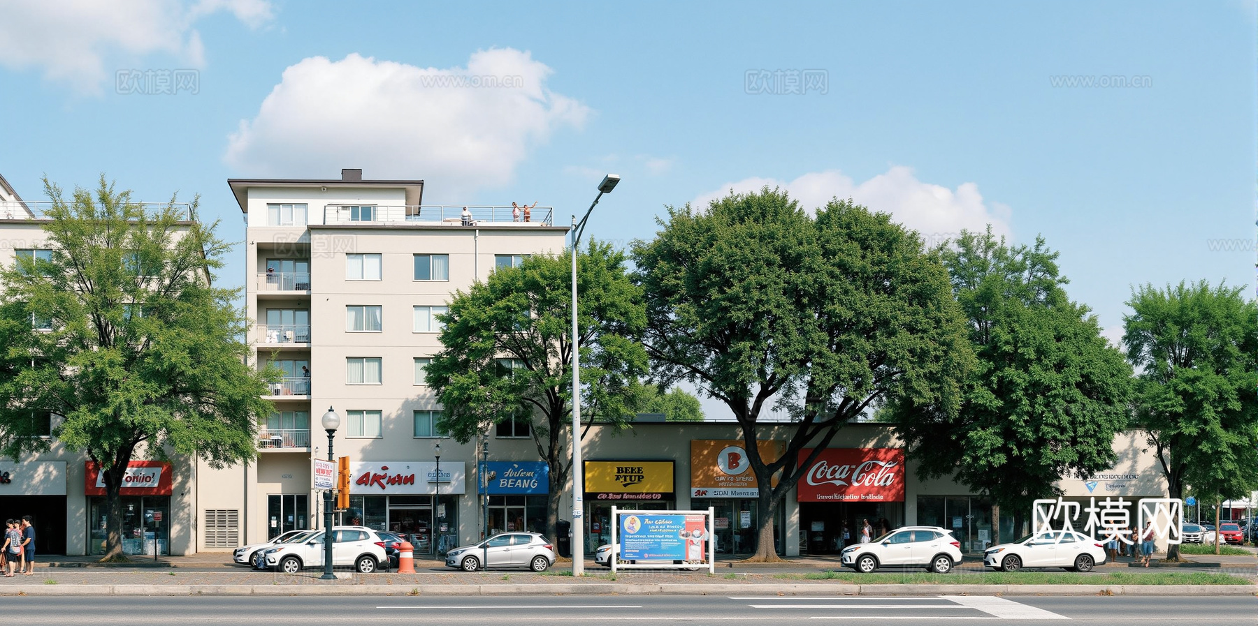 街道外景 大街窗景 现代街景