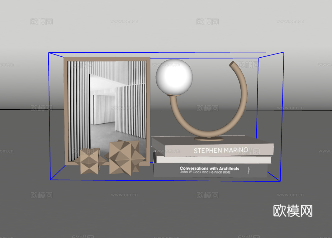 书籍摆件su模型