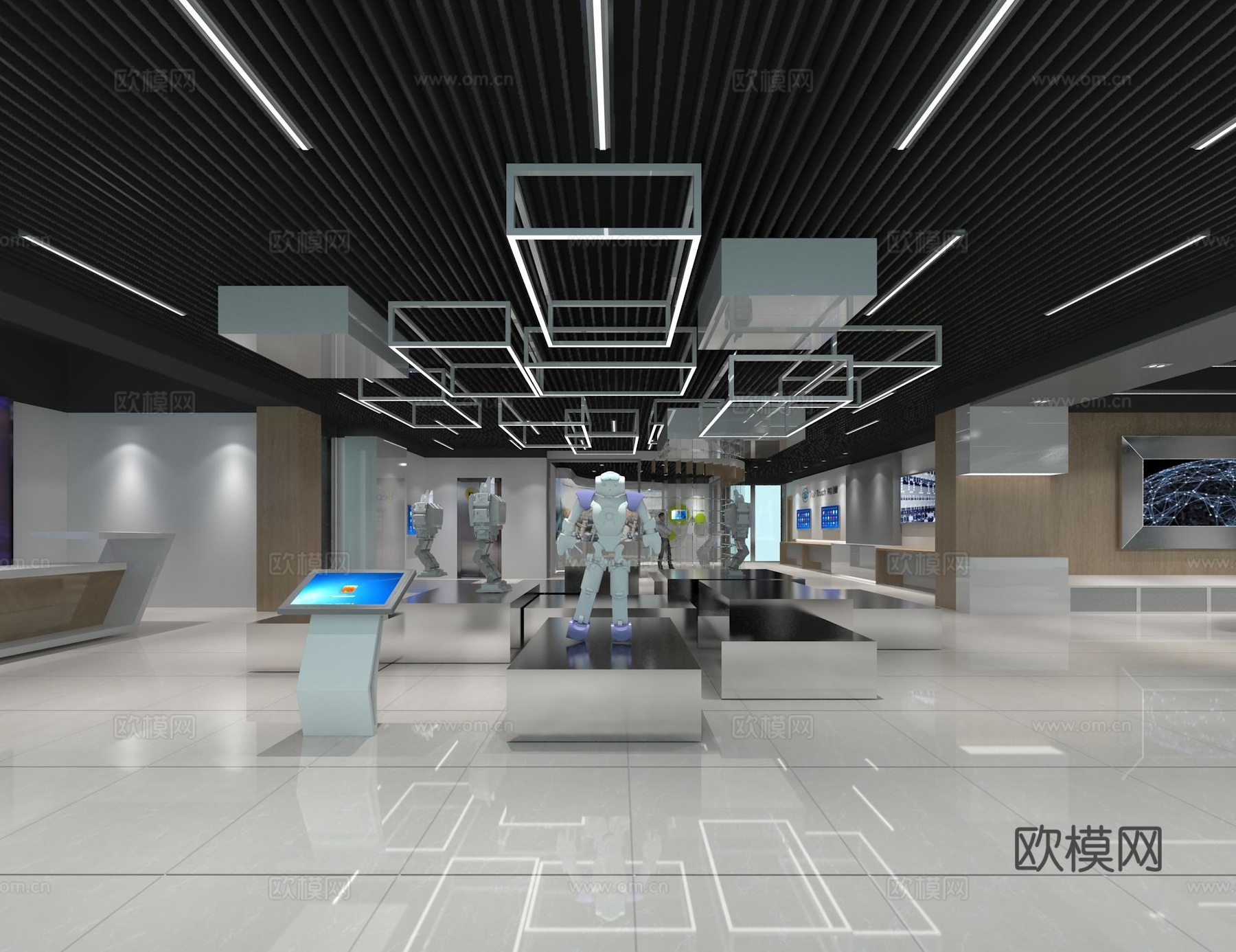 科技展厅效果图设计方案施工图CADcad施工图