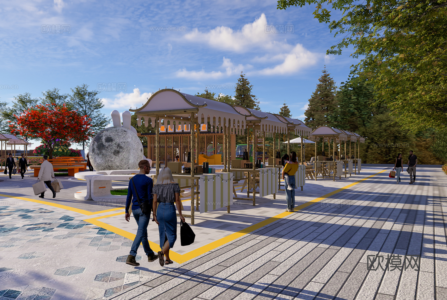 口袋公园平面图效果图  口袋公园平面图cad施工图