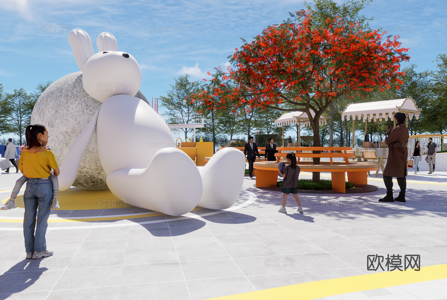 口袋公园平面图效果图  口袋公园平面图cad施工图