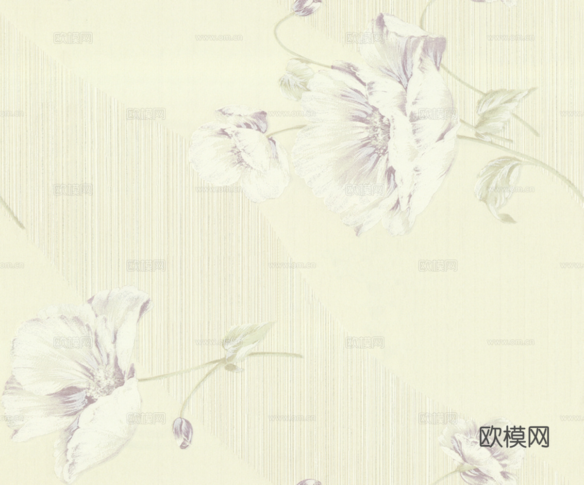 米白色印花壁纸