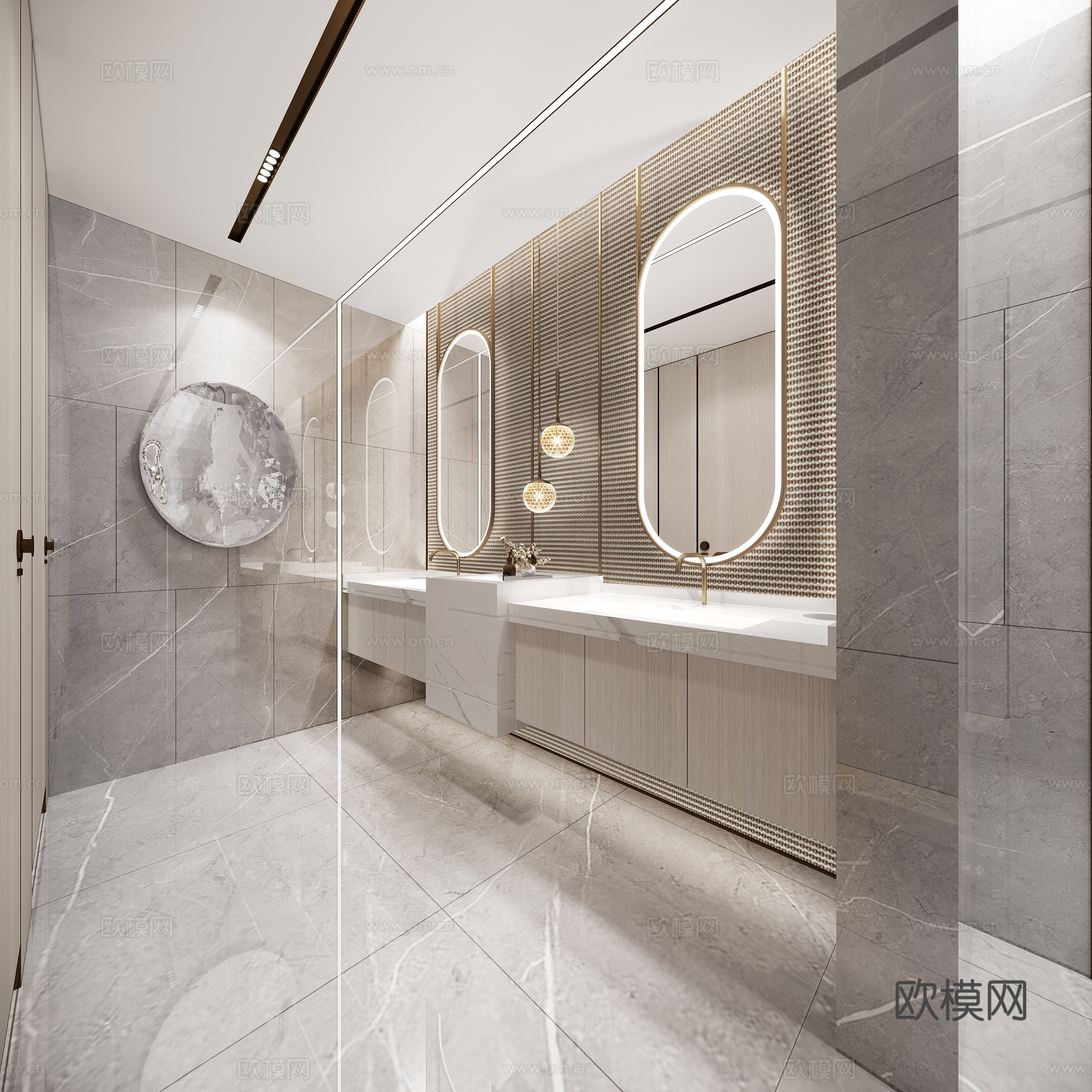 简约售楼部 最新全套施工图 效果图合集cad施工图