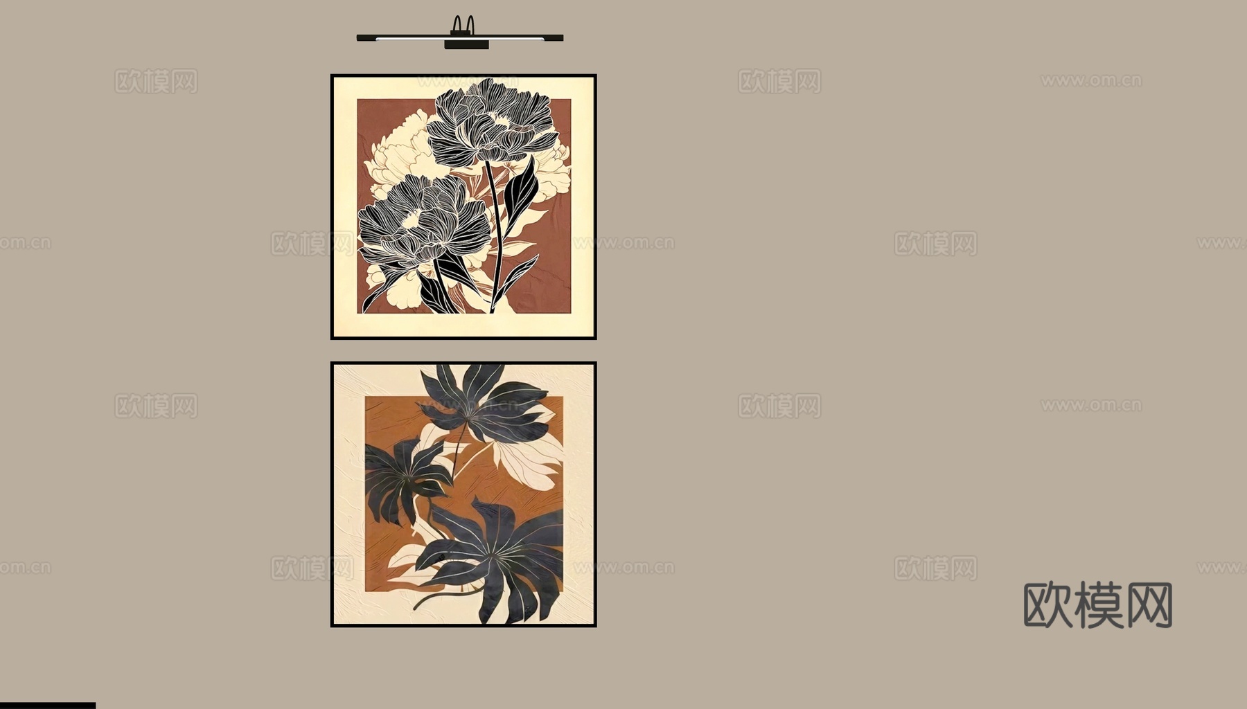 中古装饰画su模型