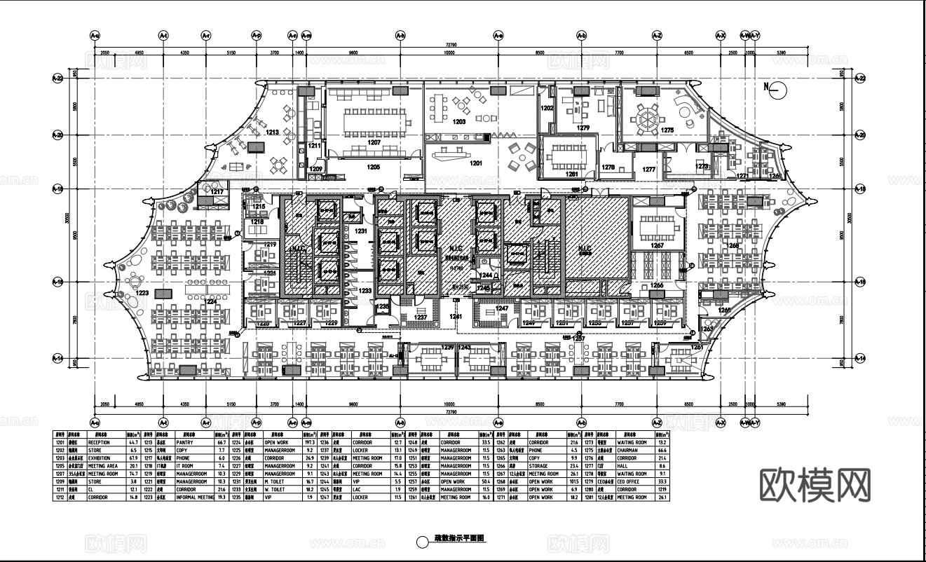 办公室 最新全套施工图 效果图合集cad施工图