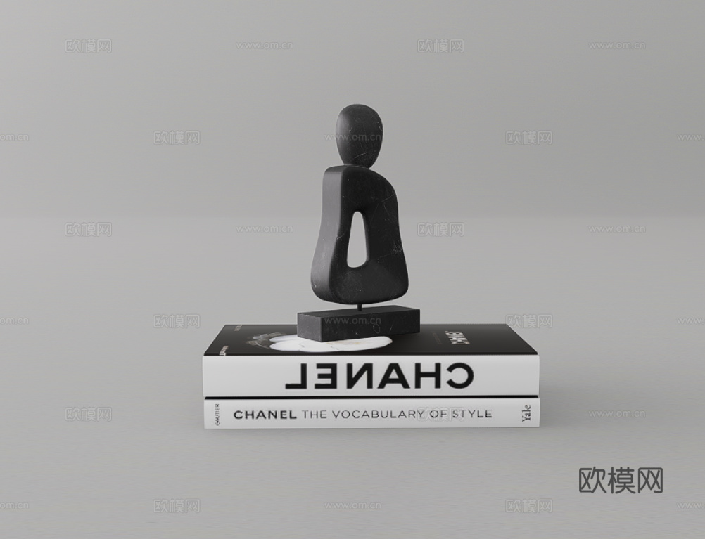 书籍摆件su模型