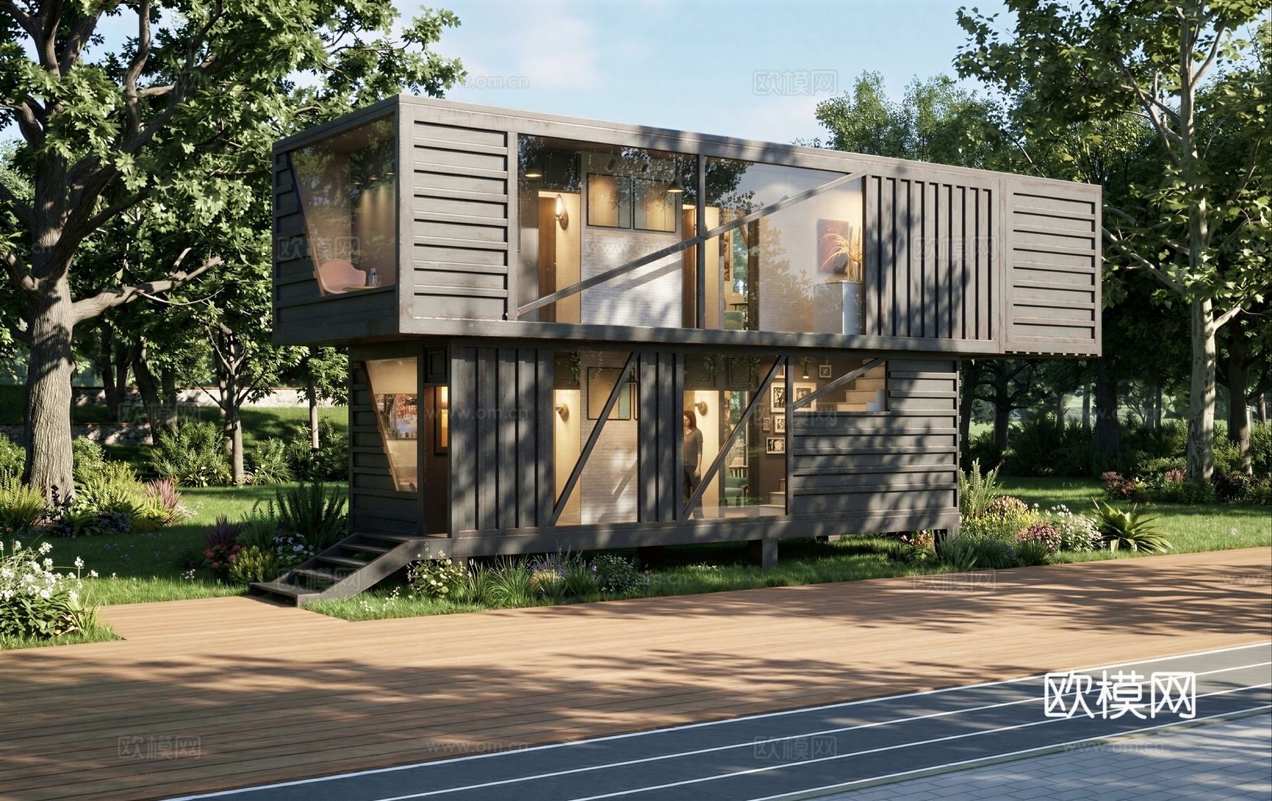 现代集装箱民宿全套图纸cad施工图cad施工图