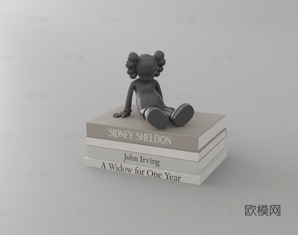 书籍摆件su模型