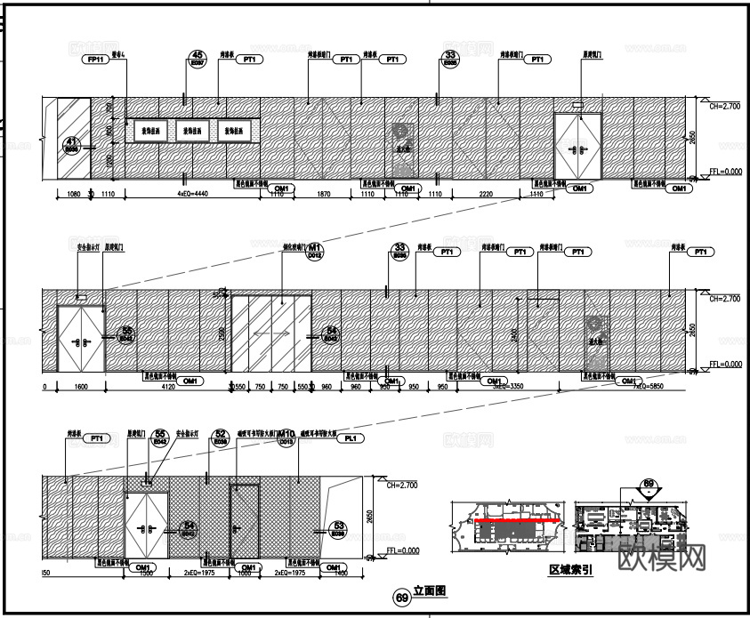 办公室 最新全套施工图 效果图合集cad施工图
