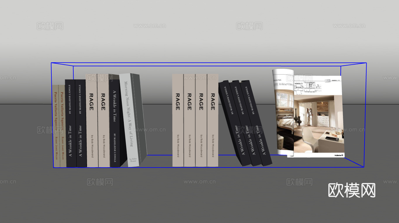 书籍摆件su模型