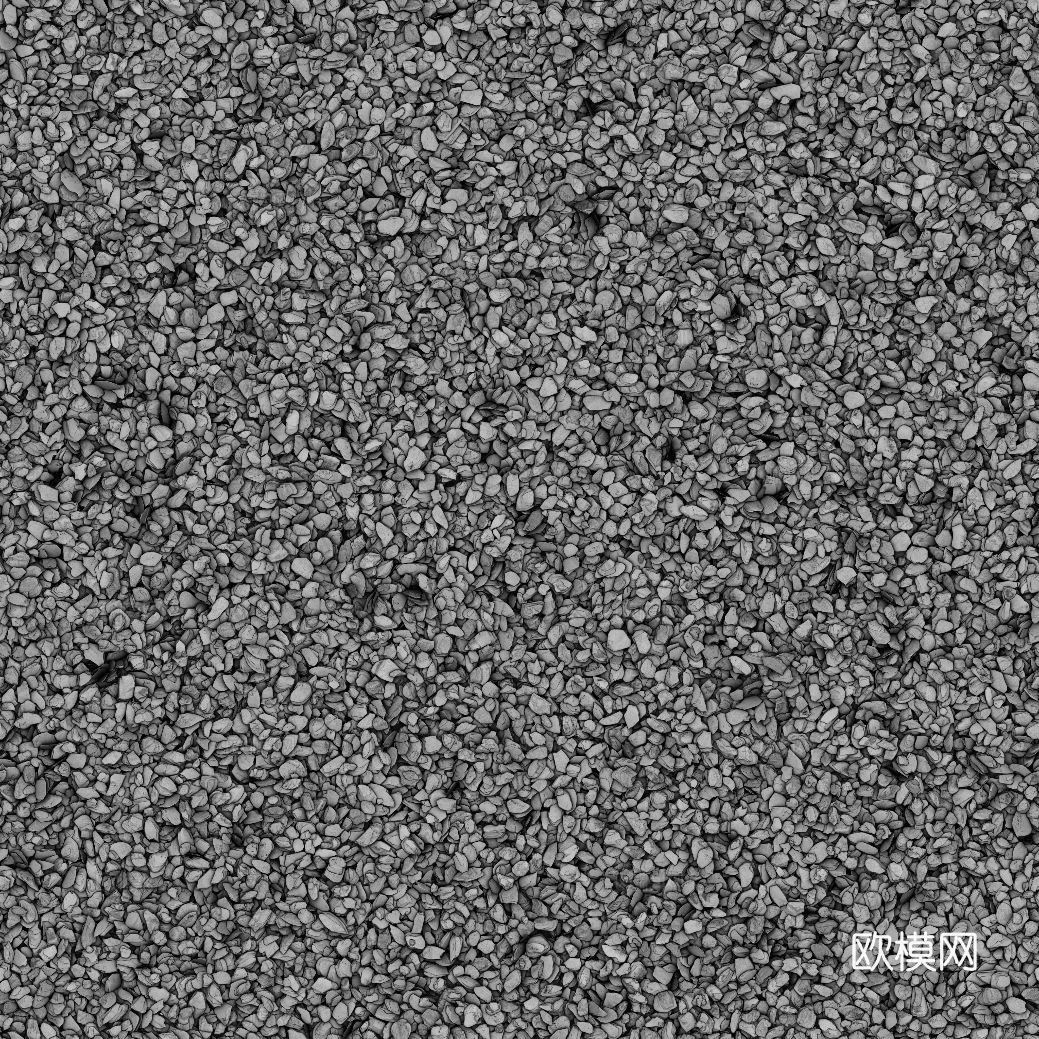 现代砾石地面铺装