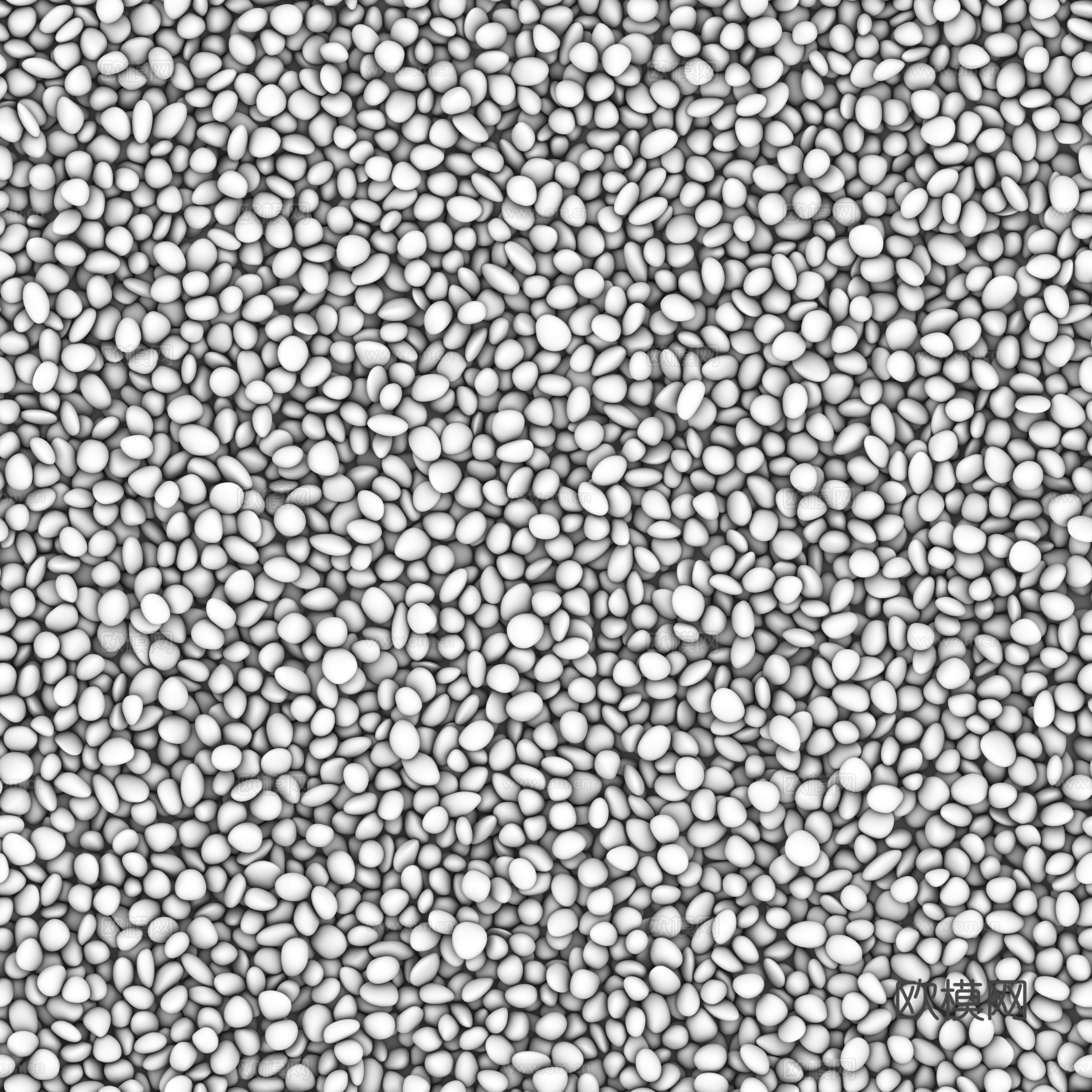 现代砾石地面铺装