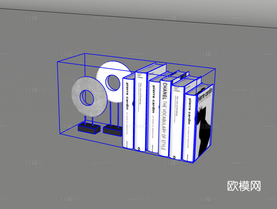 书籍摆件su模型