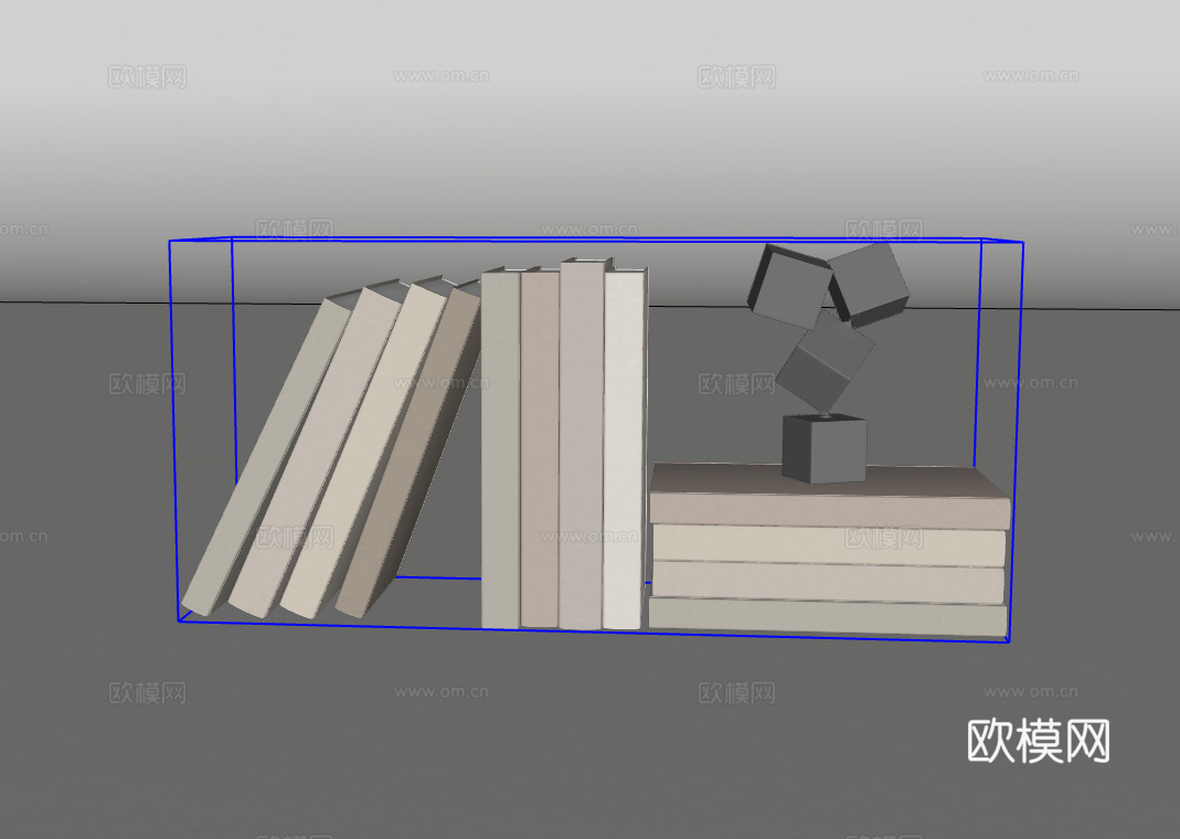 书籍摆件su模型