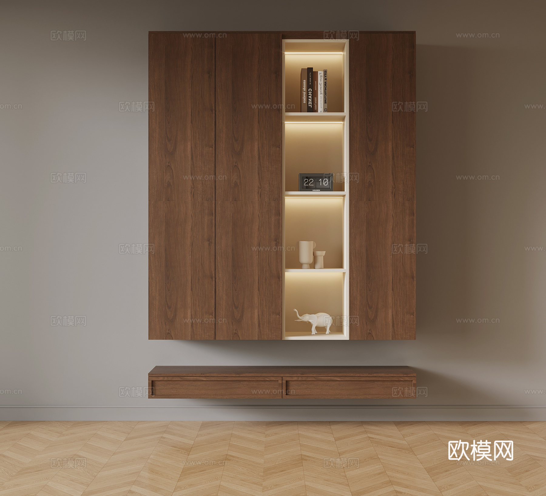 中古风鞋柜 入户鞋柜su模型