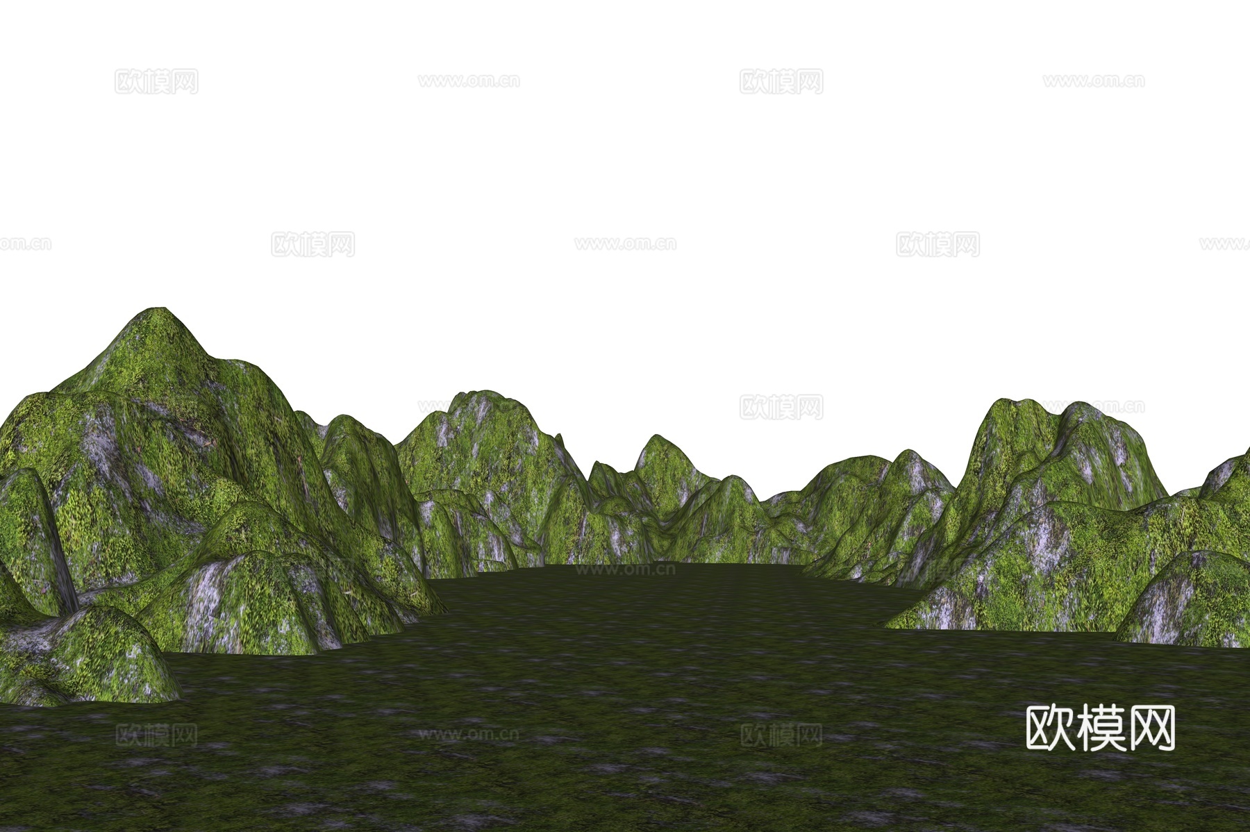 群山山脉 山体 山地 公园景观 地形 山地公园 自然山体 微su模型