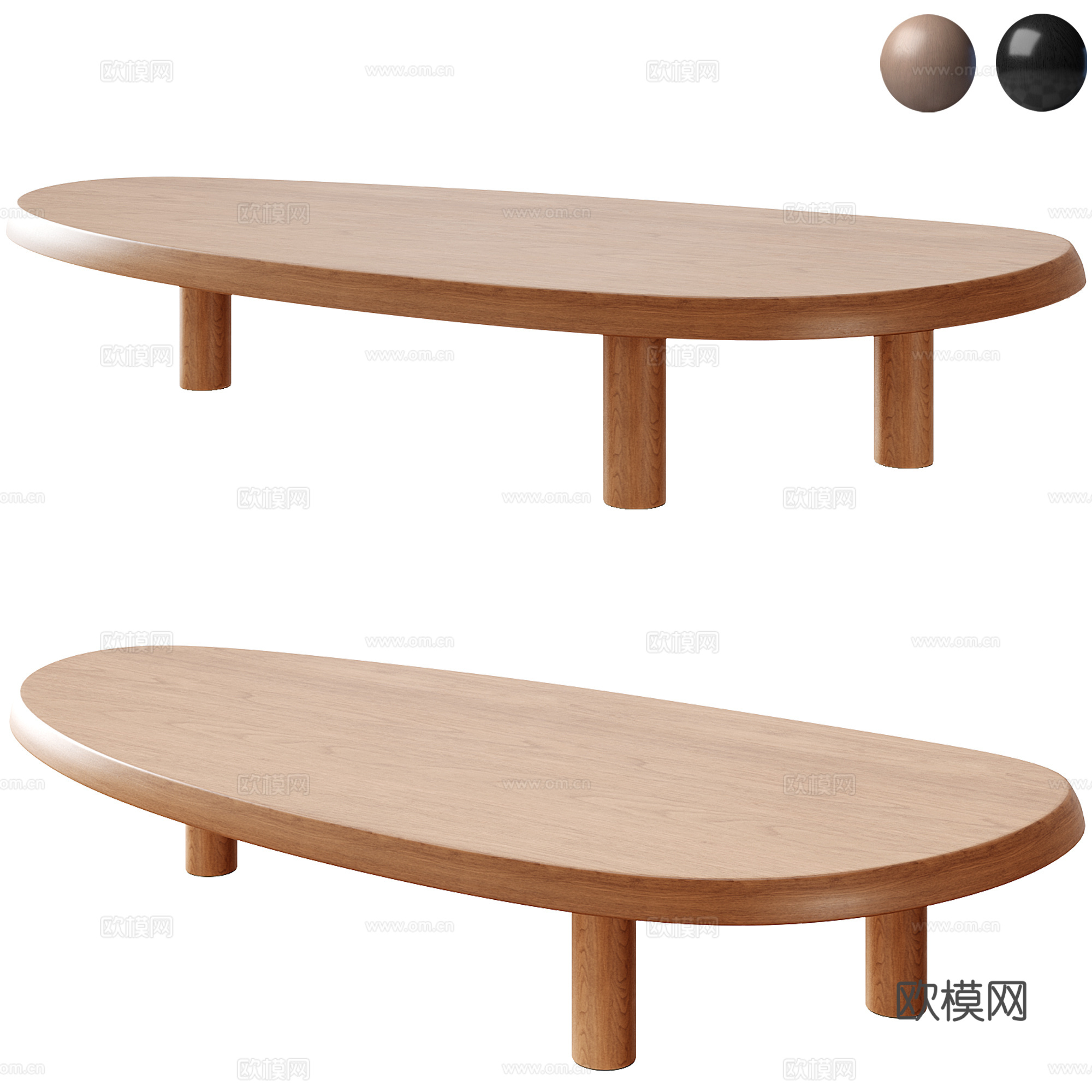 Table en forme3d模型下载（渲染图4）