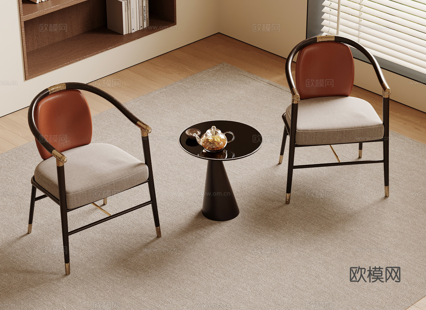 新中式餐椅 木制餐椅 餐椅 边几 原几su模型