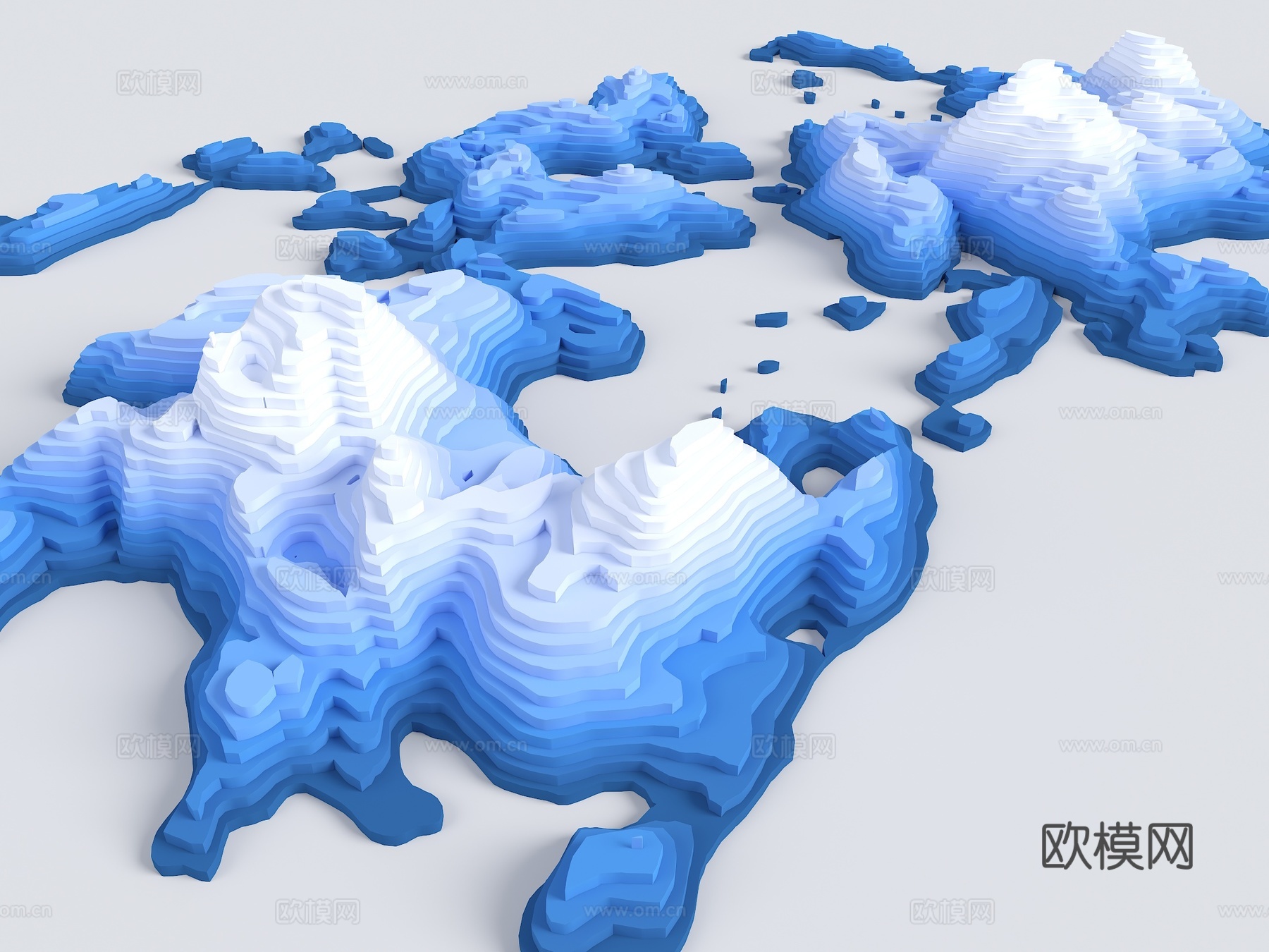 切片山 海岛 小岛 美陈山 山体 山地 公园景观 地形 山地su模型