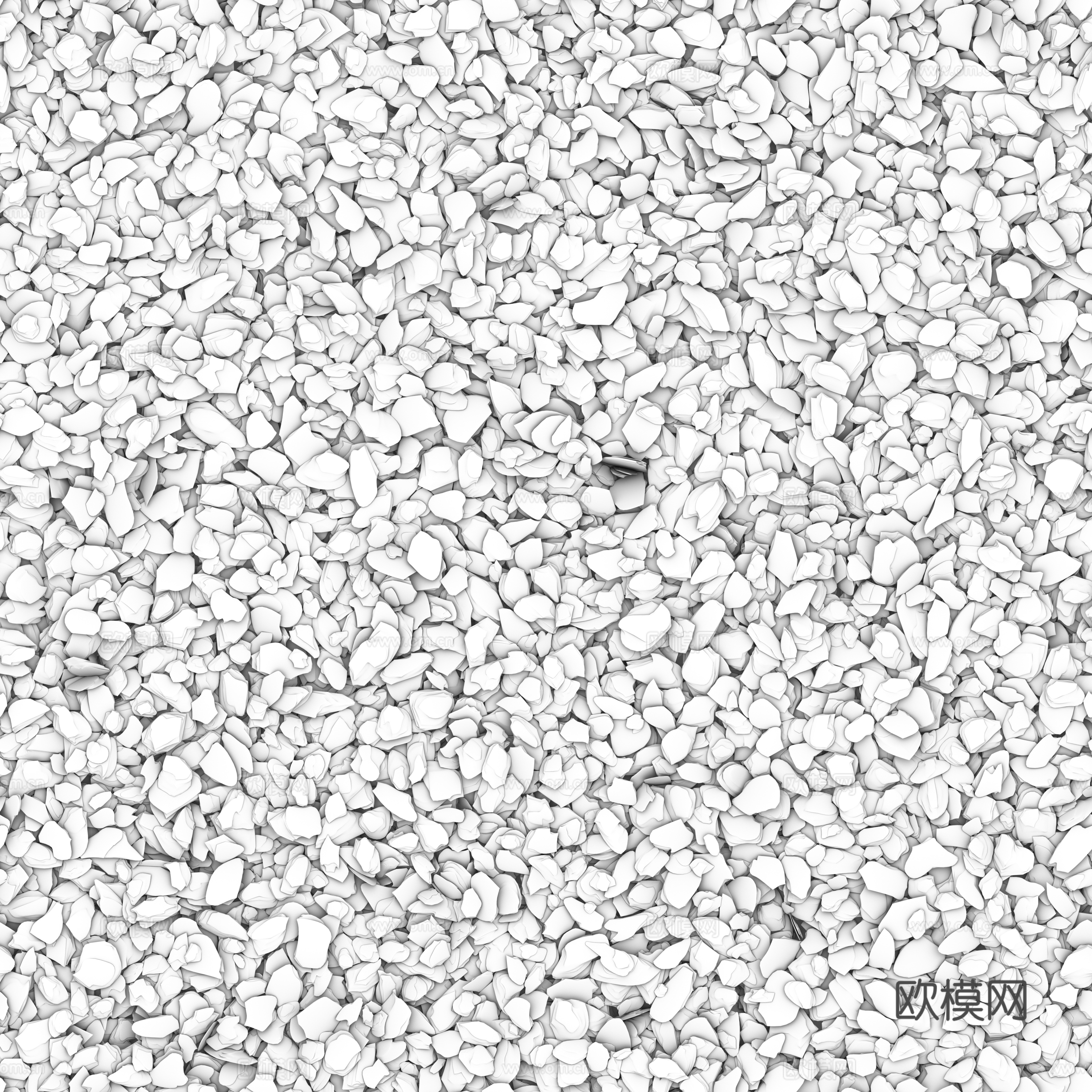 现代砾石地面铺装