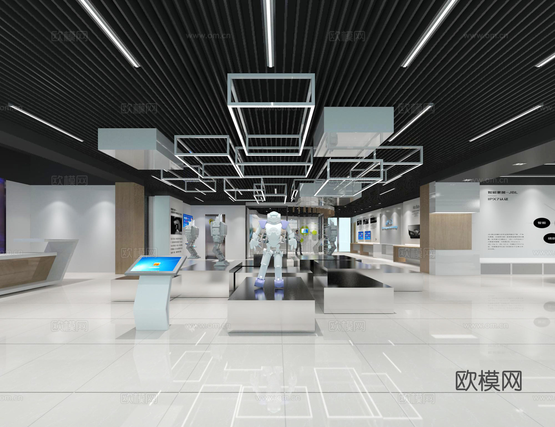 科技展厅效果图设计方案施工图CADcad施工图